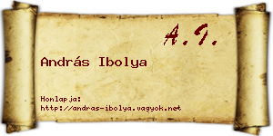 András Ibolya névjegykártya